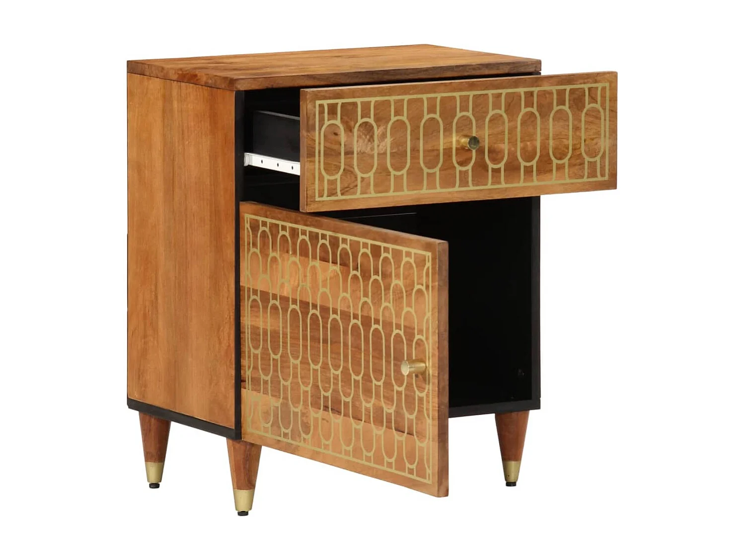 Faelor  Table de chevet 50x33x60 cm bois de manguier massif