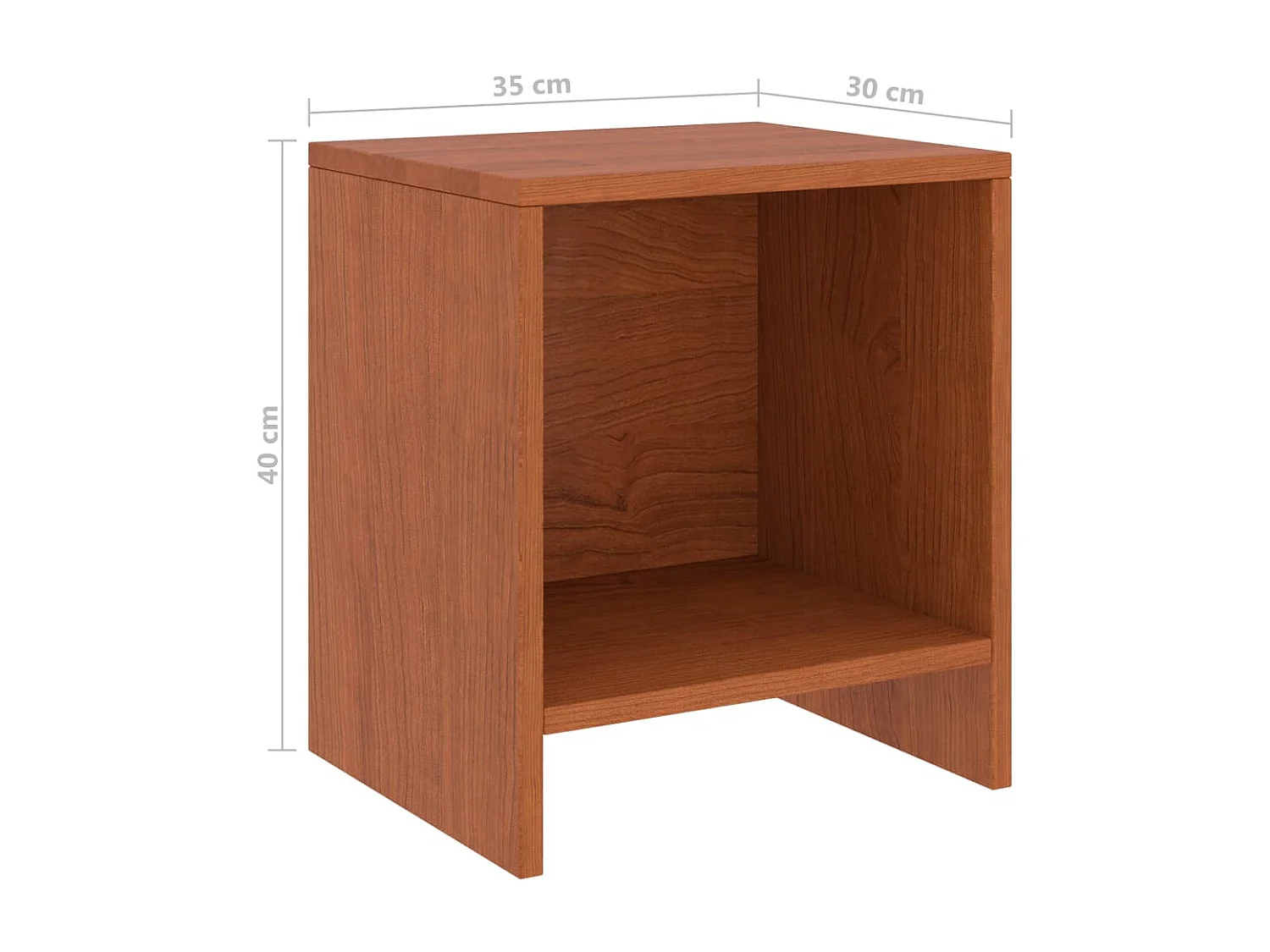 Snorfin  Tables de chevet 2pcs Marron miel 35x30x40cm Bois de pin massif