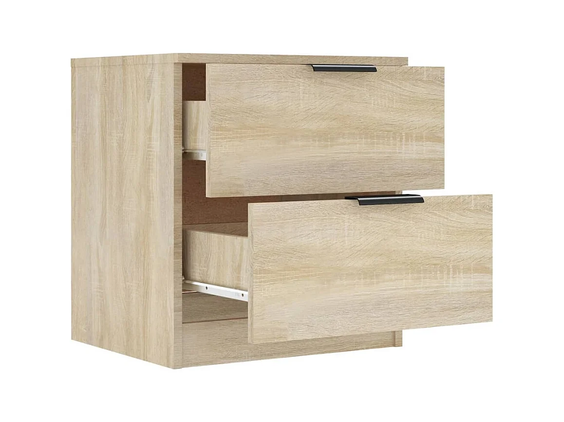 Invel  Tables de chevet 2 pcs Chêne Sonoma Bois d'ingénierie