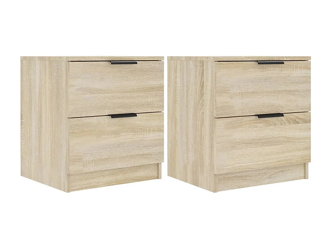 Invel  Tables de chevet 2 pcs Chêne Sonoma Bois d'ingénierie