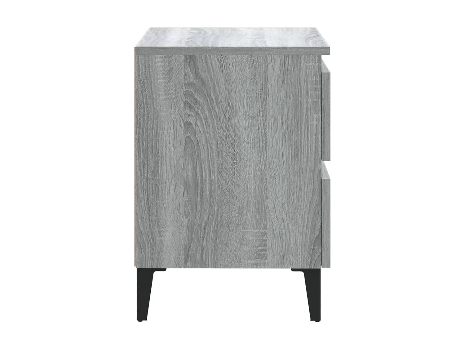 Orvieto  Mesitas de noche 2 uds patas de metal gris Sonoma 40x35x50 cm