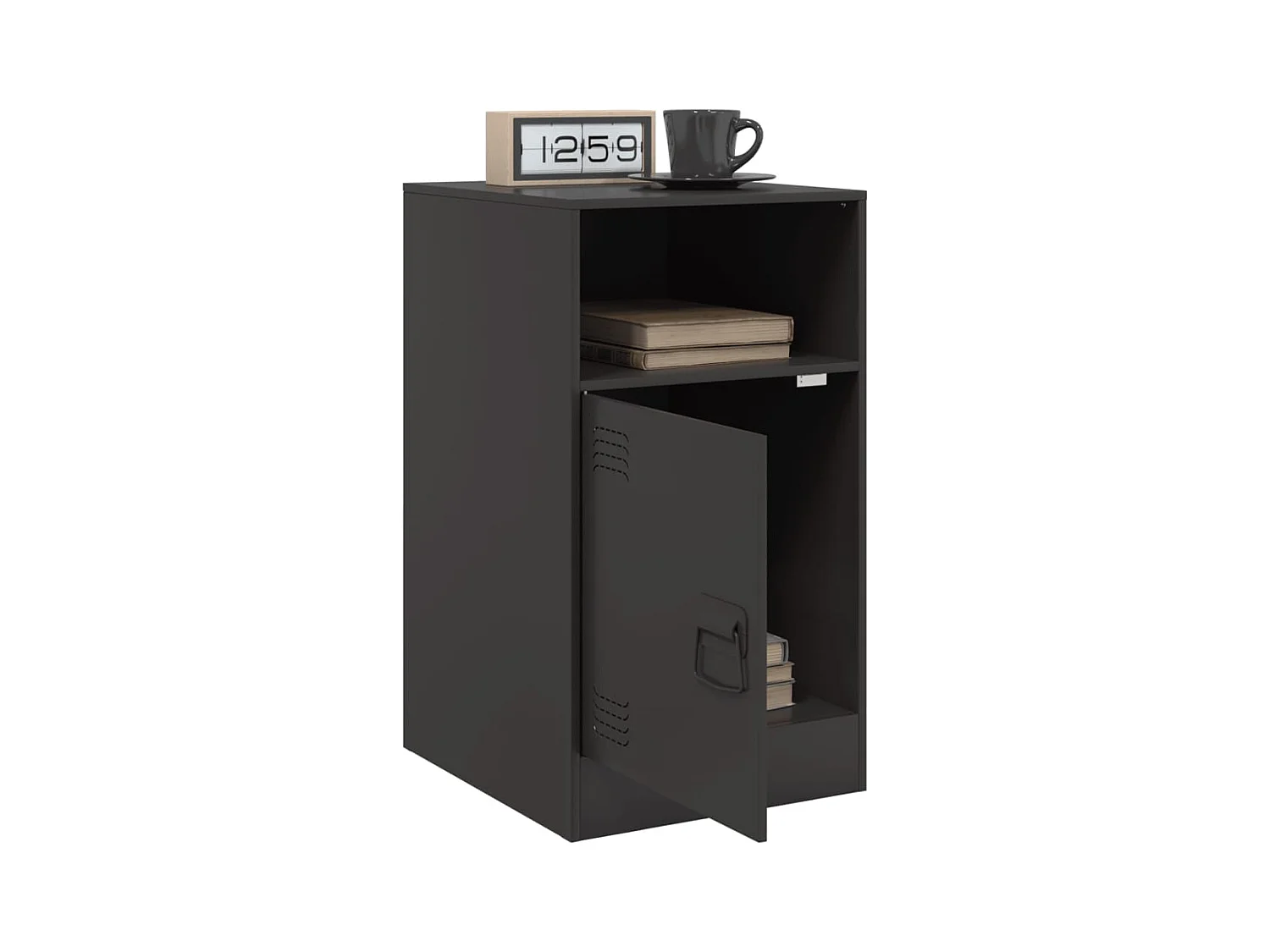 Chasity  Tables de chevet 2 pcs noir 34,5x39x62 cm acier