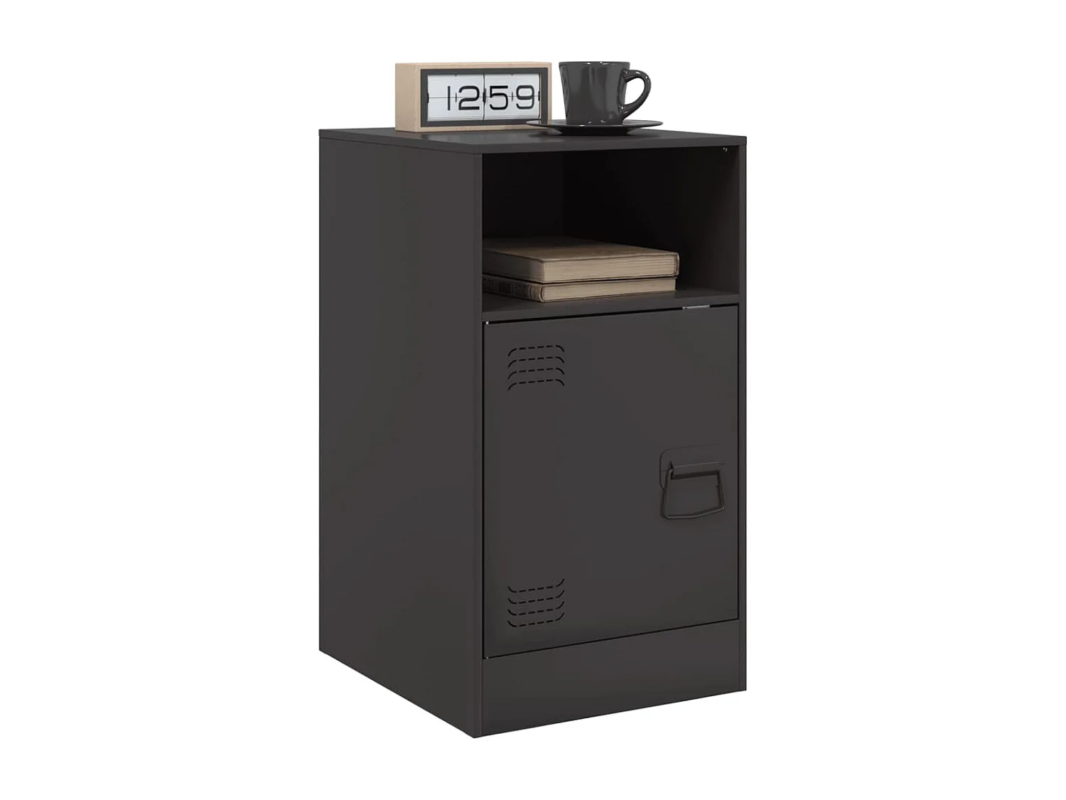 Chasity  Tables de chevet 2 pcs noir 34,5x39x62 cm acier