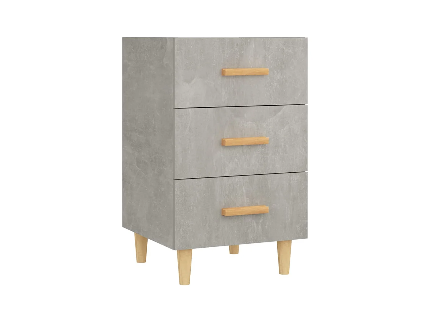 Cash  Table de chevet gris béton 40x40x66 cm bois d'ingénierie