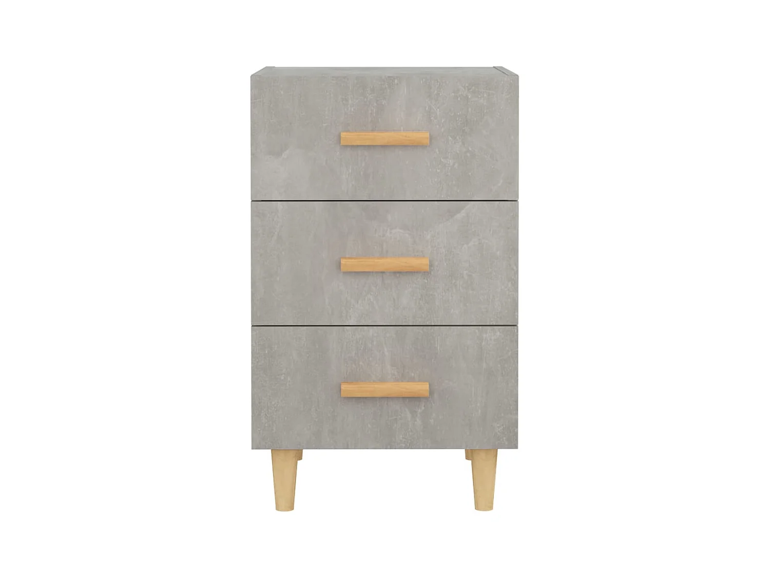 Cash  Table de chevet gris béton 40x40x66 cm bois d'ingénierie