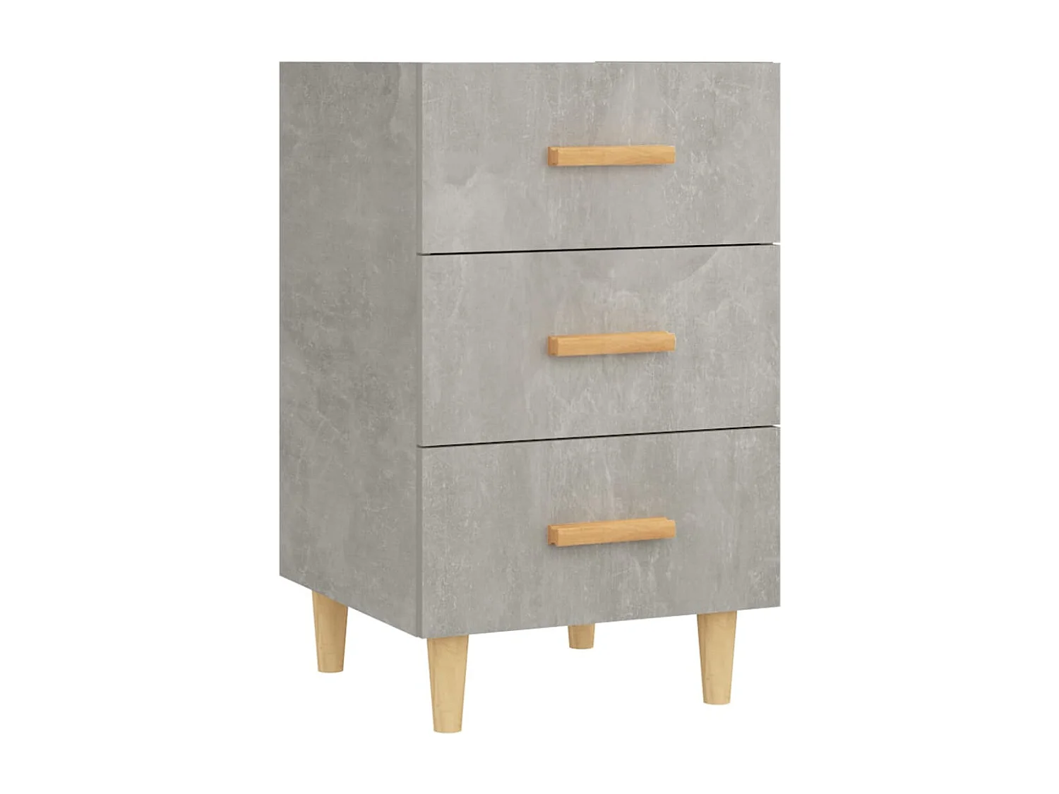 Cash  Table de chevet gris béton 40x40x66 cm bois d'ingénierie