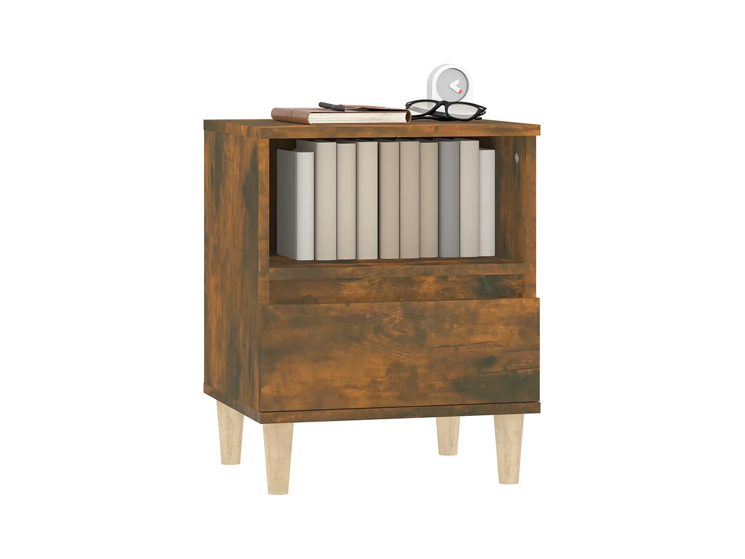 Palazzolo sull'Oglio  Tables de chevet 2 pcs Chêne fumé 40x35x50 cm