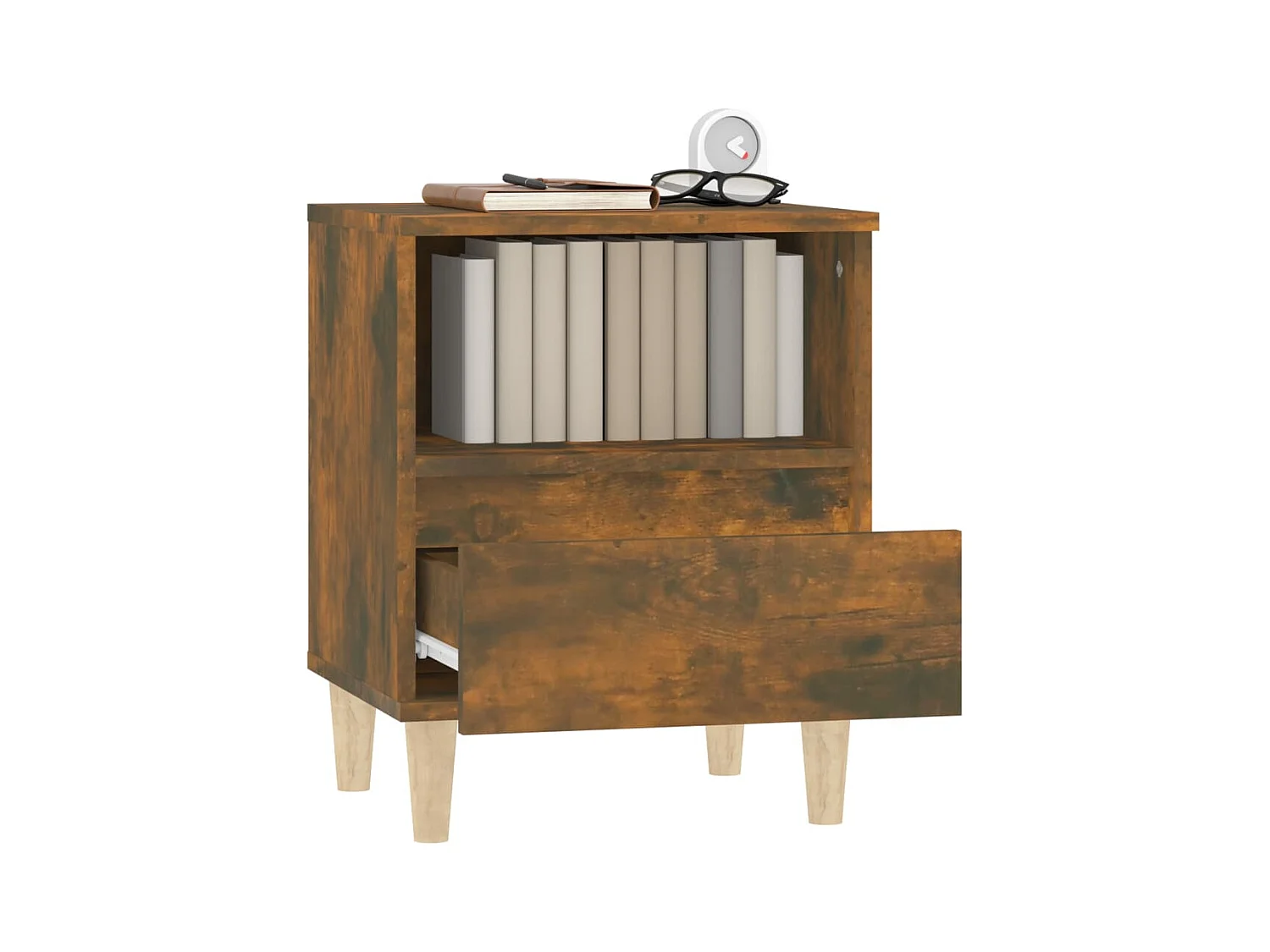 Palazzolo sull'Oglio  Tables de chevet 2 pcs Chêne fumé 40x35x50 cm