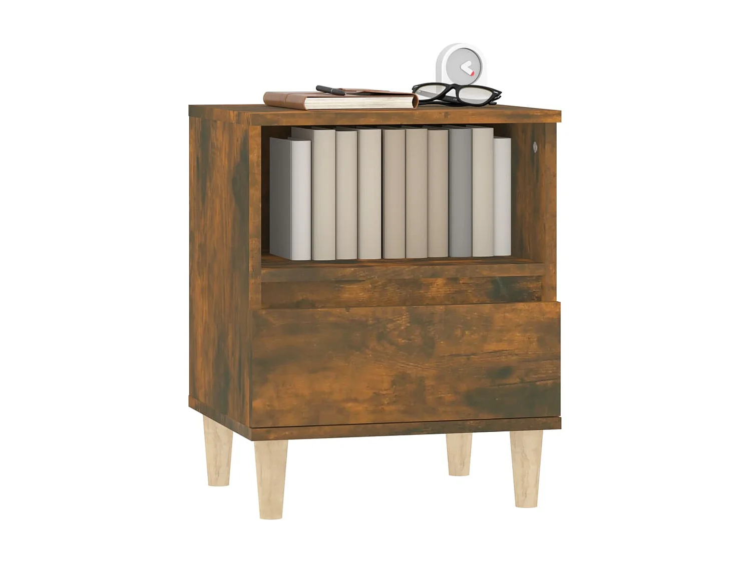 Palazzolo sull'Oglio  Tables de chevet 2 pcs Chêne fumé 40x35x50 cm