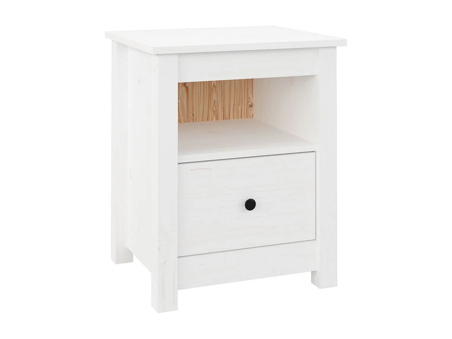 Aldino  Nachtkastjes 2 st 40x35x49 cm massief grenenhout wit