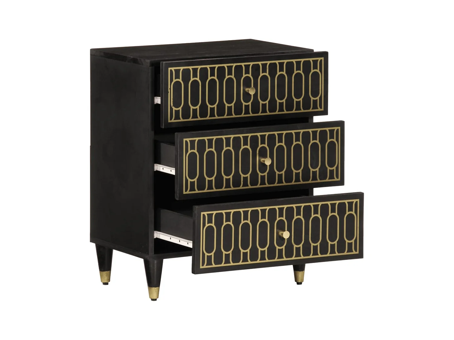 Claire-Viviane-Anne  Table de chevet 50x33x60 cm bois de manguier massif