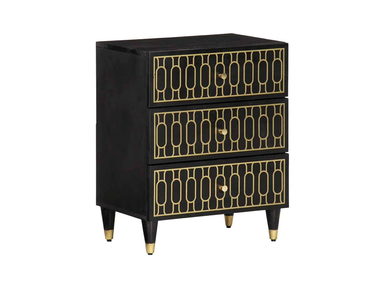 Claire-Viviane-Anne  Table de chevet 50x33x60 cm bois de manguier massif