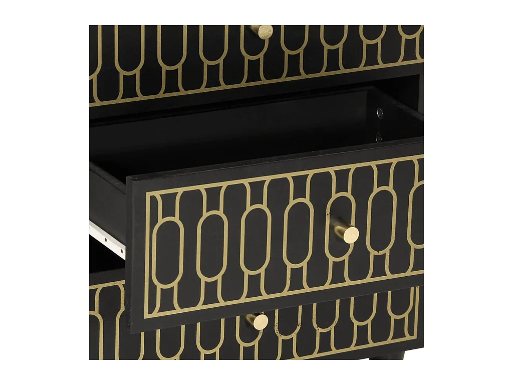 Claire-Viviane-Anne  Table de chevet 50x33x60 cm bois de manguier massif