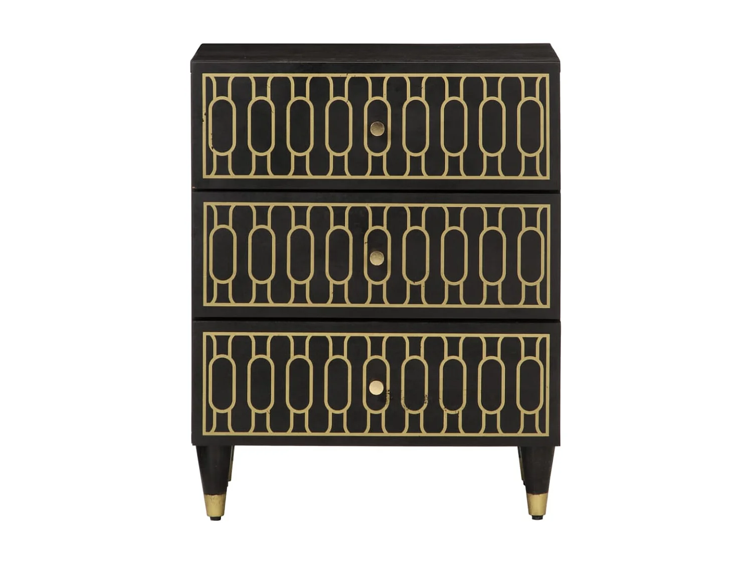 Claire-Viviane-Anne  Table de chevet 50x33x60 cm bois de manguier massif