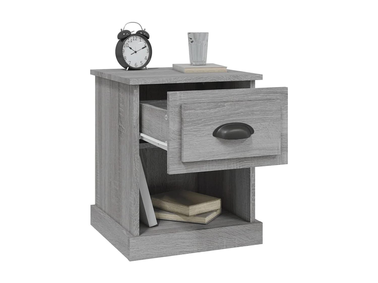 Cicero  Nachttisch Grau Sonoma 39x39x47,5 cm Holzwerkstoff
