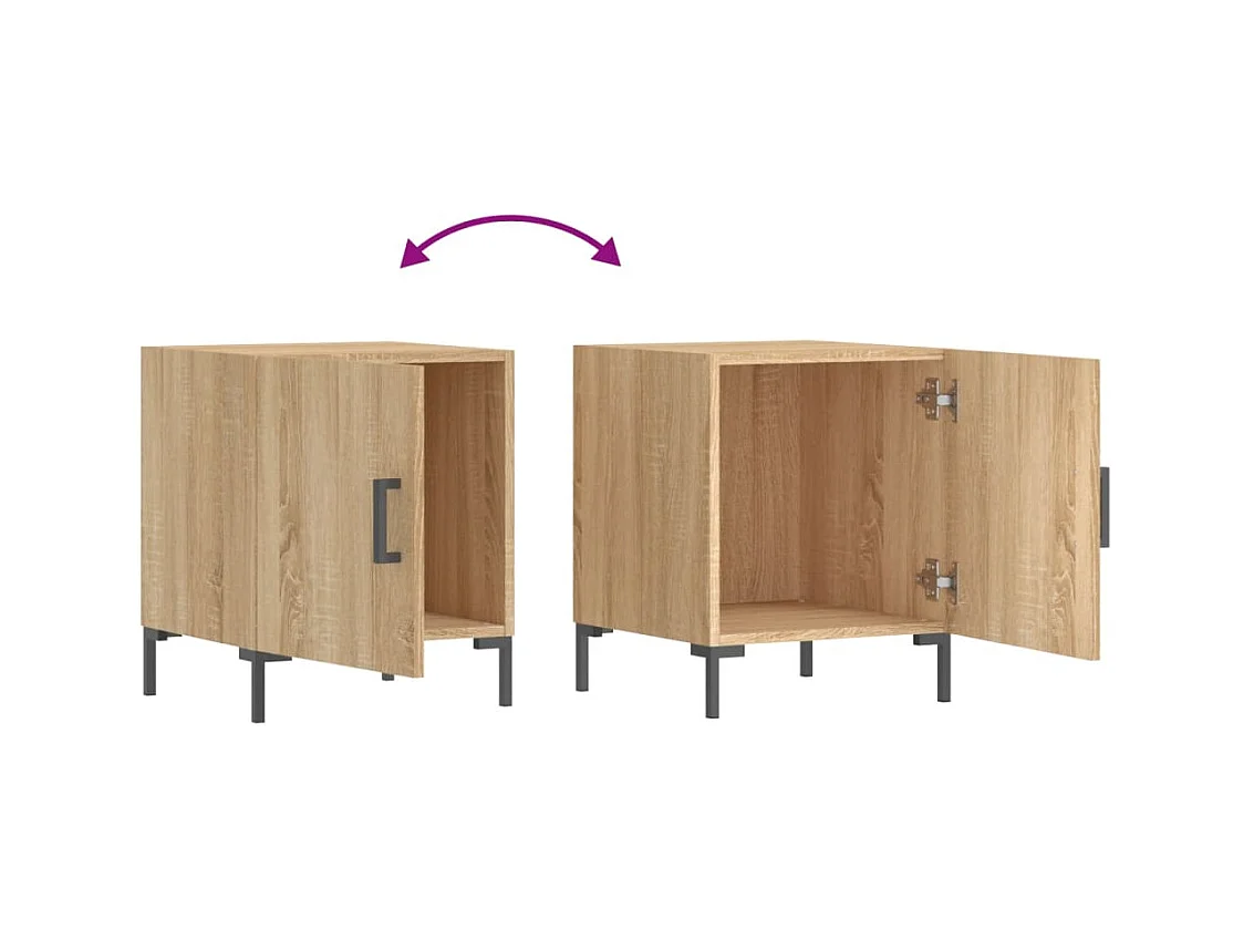 Emarente  Tables de chevet 2 pcs chêne sonoma 40x40x50 cm bois ingénierie