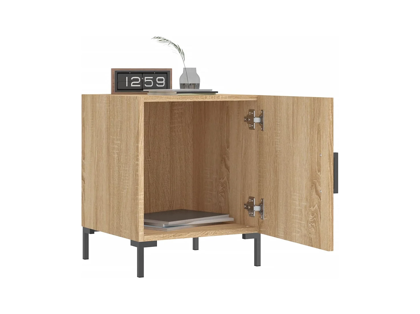 Emarente  Tables de chevet 2 pcs chêne sonoma 40x40x50 cm bois ingénierie