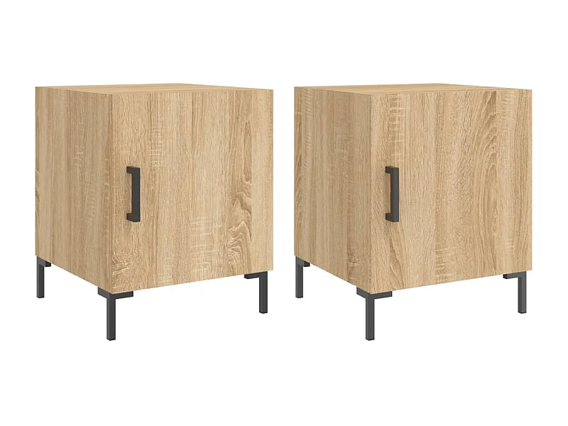 Emarente  Comodini 2 pz Rovere Sonoma 40x40x50 cm in Legno Multistrato