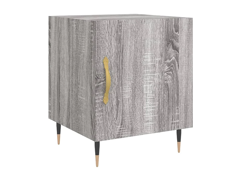 Hayke  Table de chevet sonoma gris 40x40x50 cm bois d'ingénierie