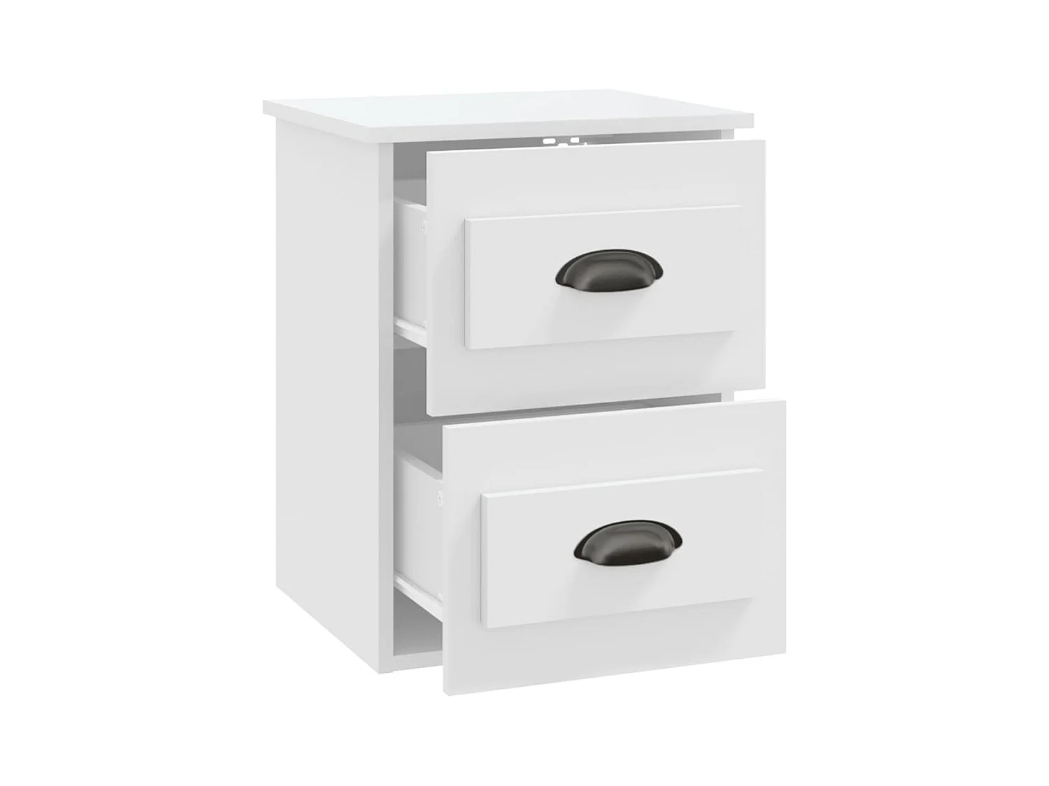 Inez  Tables de chevet murales 2 pcs blanc 41,5x36x53 cm
