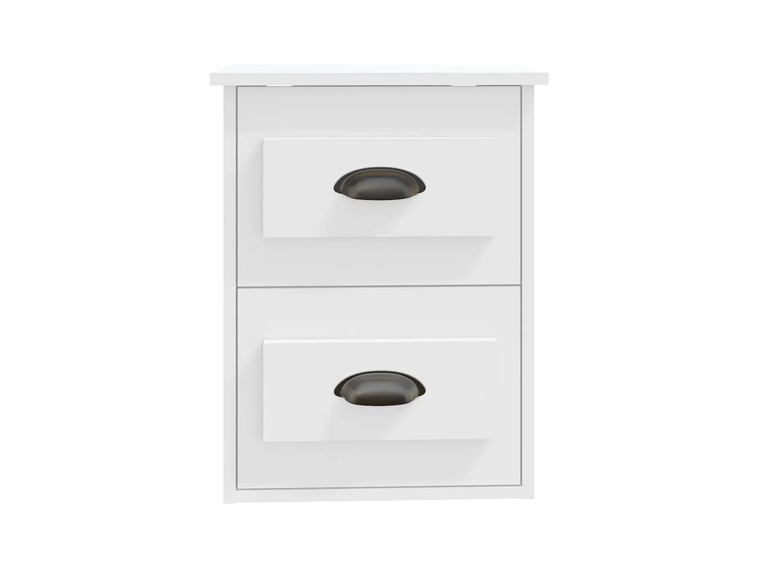 Inez  Tables de chevet murales 2 pcs blanc 41,5x36x53 cm