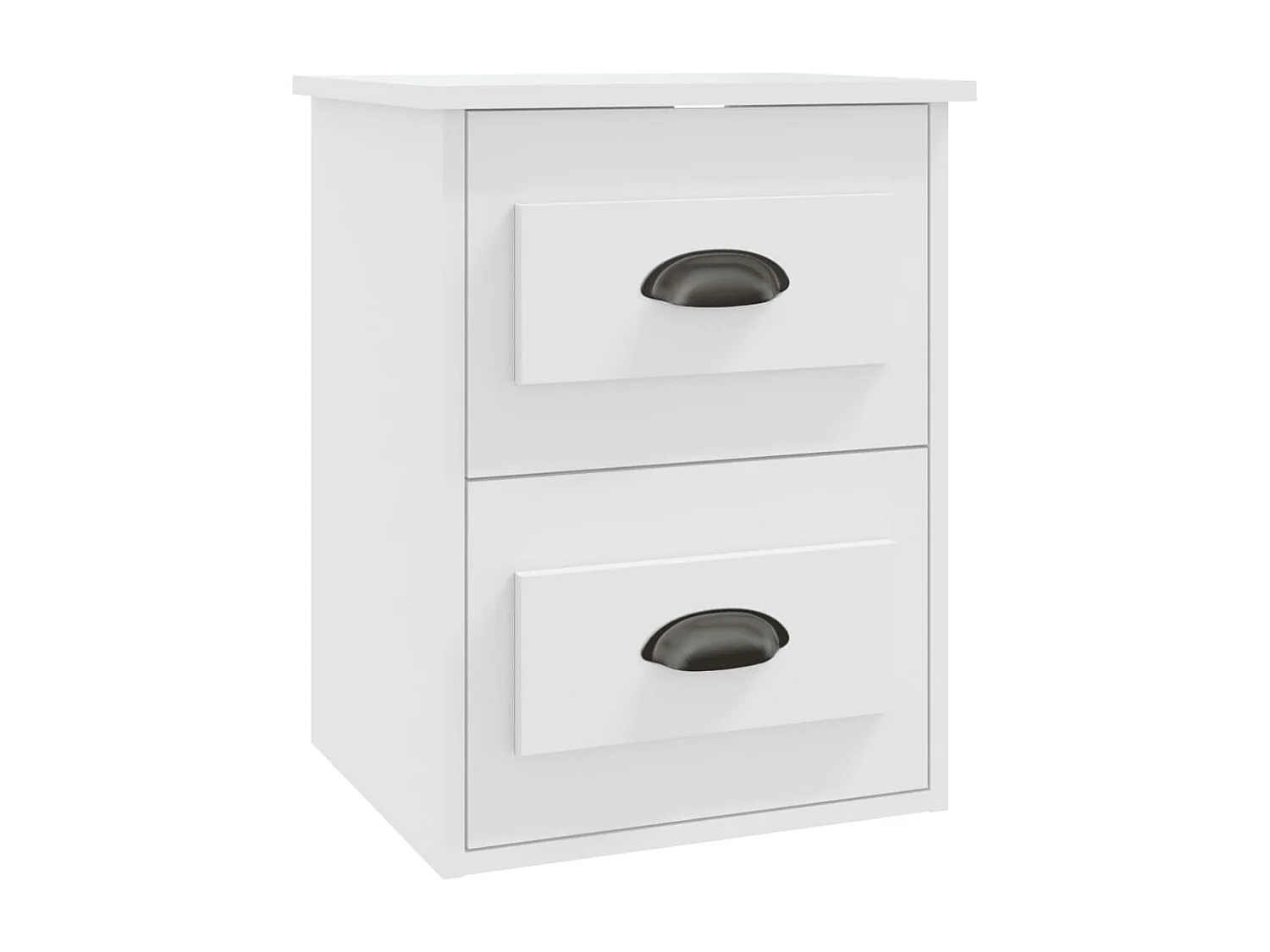 Inez  Tables de chevet murales 2 pcs blanc 41,5x36x53 cm