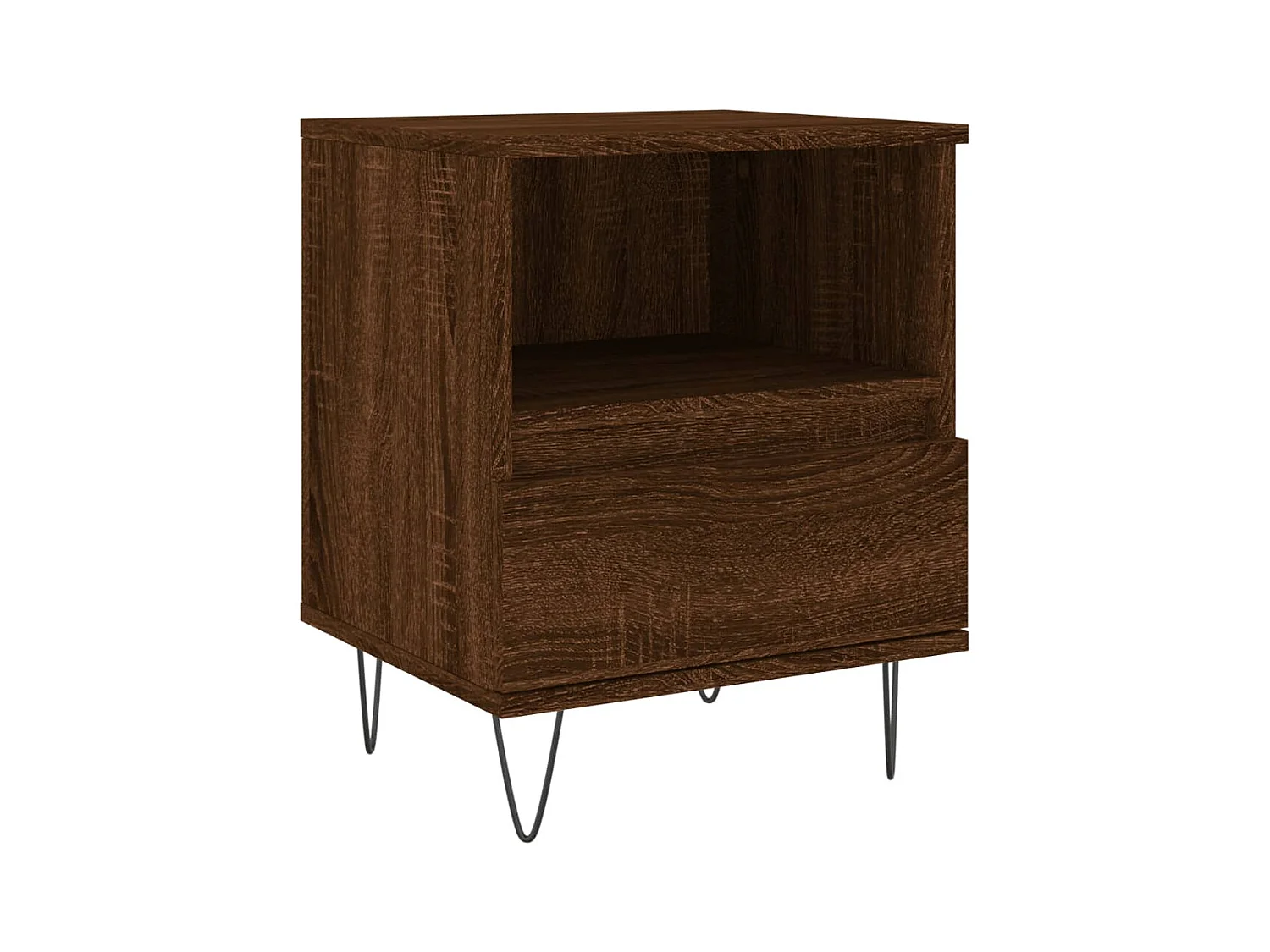 Hulst  Table de chevet chêne marron 40x35x50 cm bois d’ingénierie