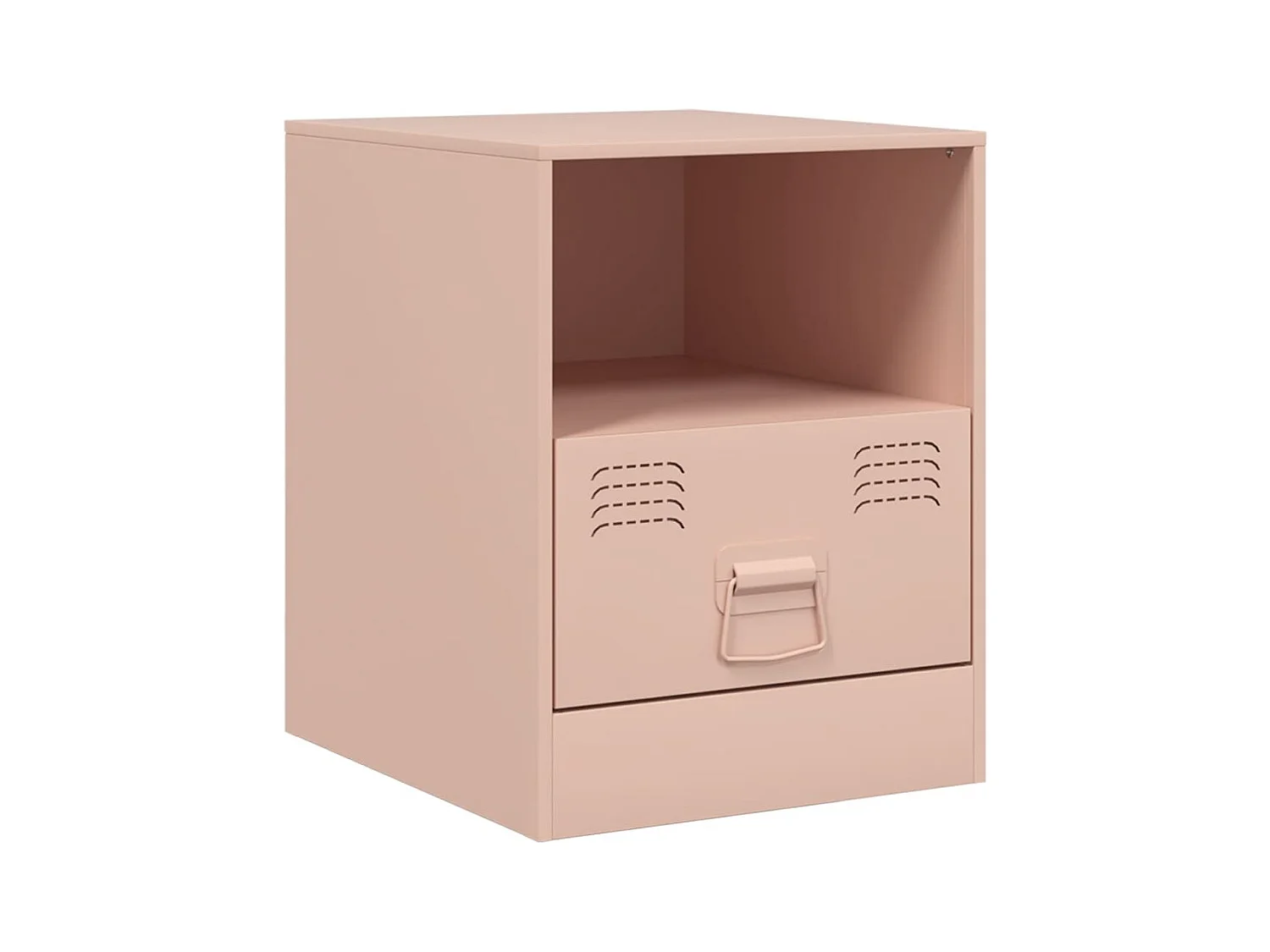 Elthor  Table de chevet rose 34,5x39x44 cm acier