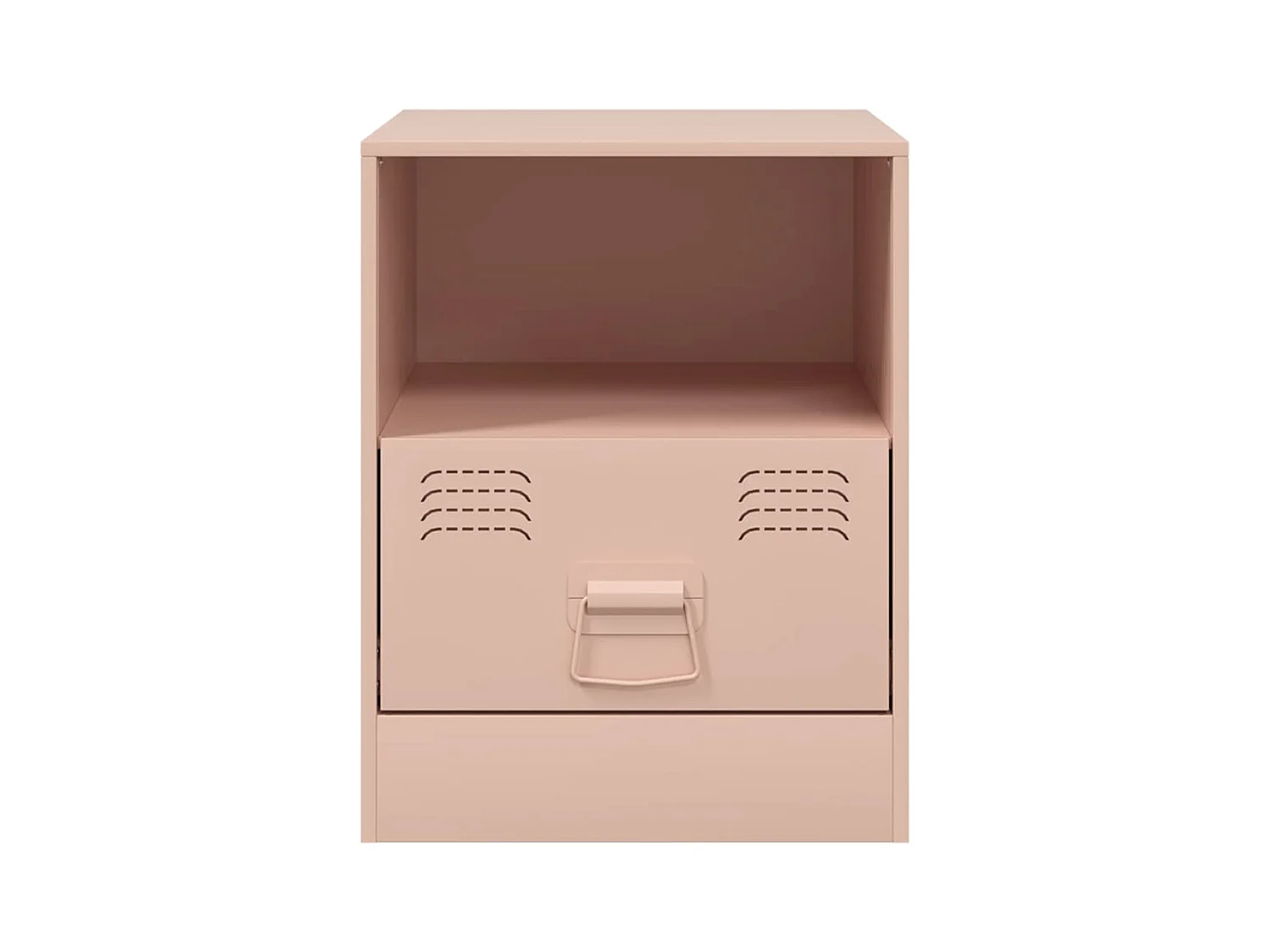 Elthor  Table de chevet rose 34,5x39x44 cm acier