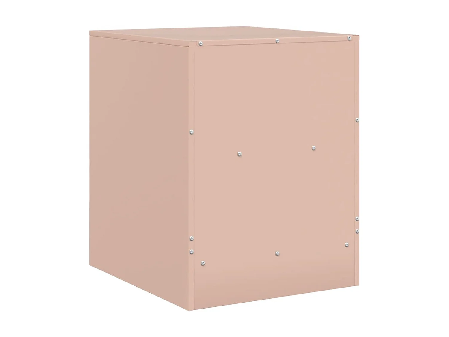 Elthor  Table de chevet rose 34,5x39x44 cm acier