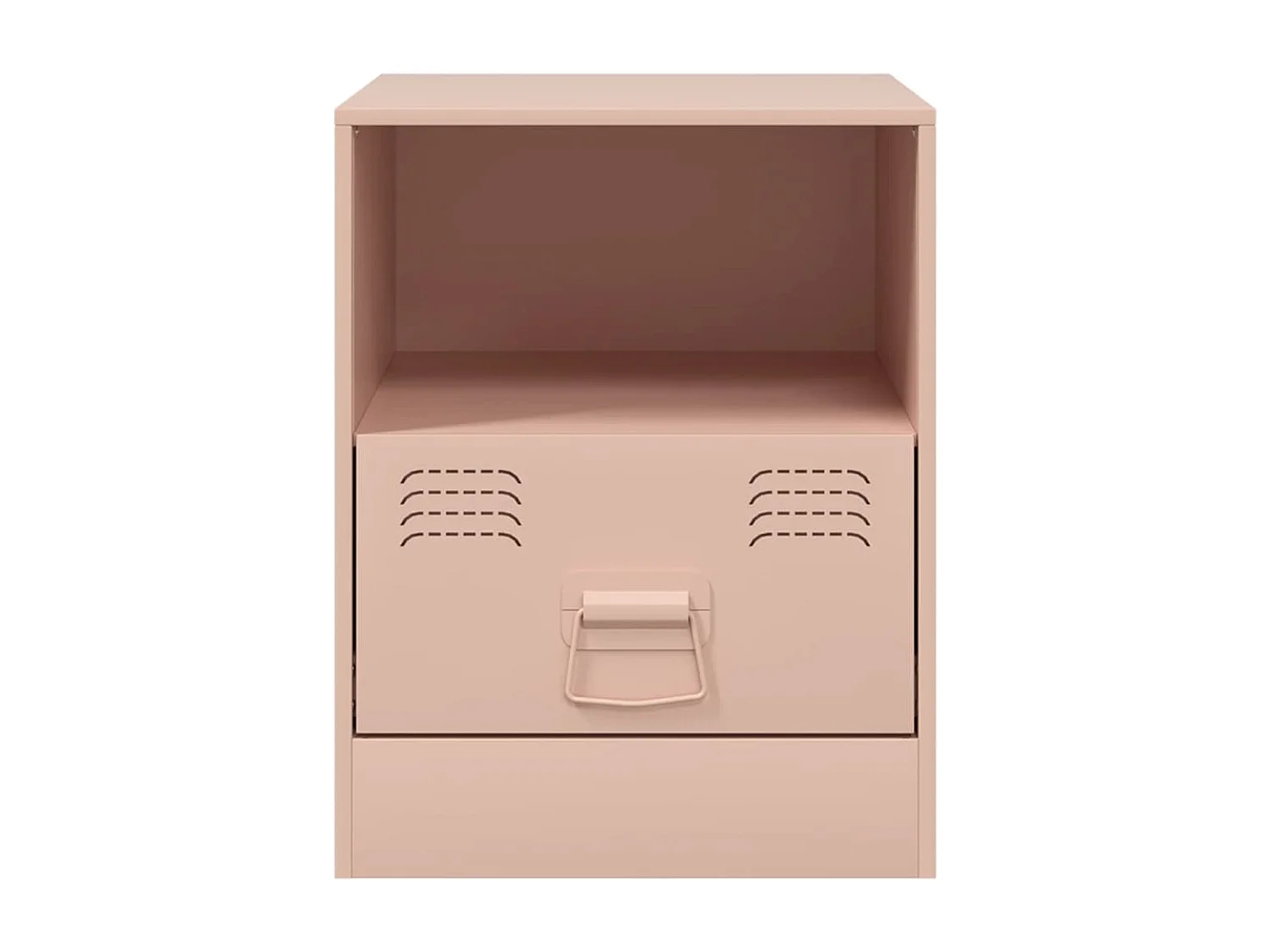 Elthor  Table de chevet rose 34,5x39x44 cm acier