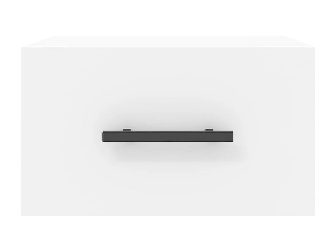 Evelyn Marie  Tables de chevet murales 2 pcs blanc 35x35x20 cm