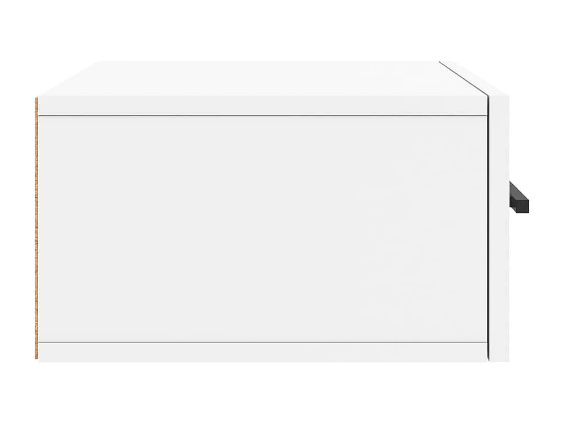 Evelyn Marie  Tables de chevet murales 2 pcs blanc 35x35x20 cm