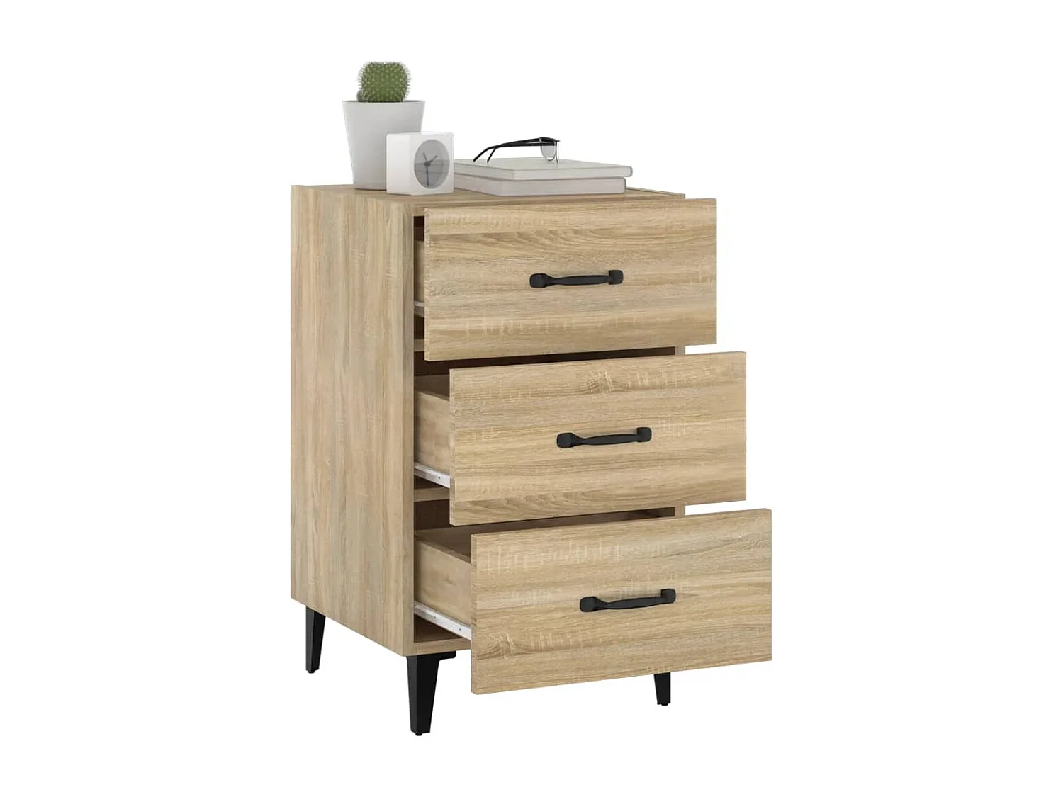 Åsgeir  Table de chevet chêne sonoma 40x40x66 cm bois d'ingénierie