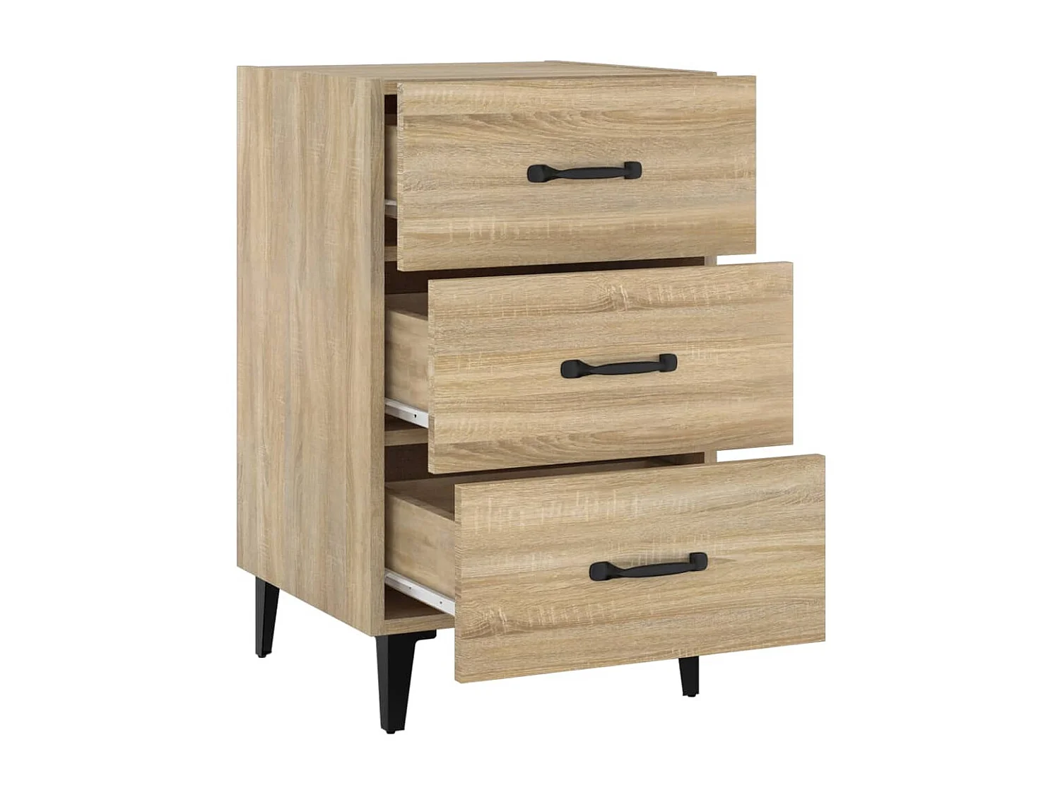 Åsgeir  Table de chevet chêne sonoma 40x40x66 cm bois d'ingénierie