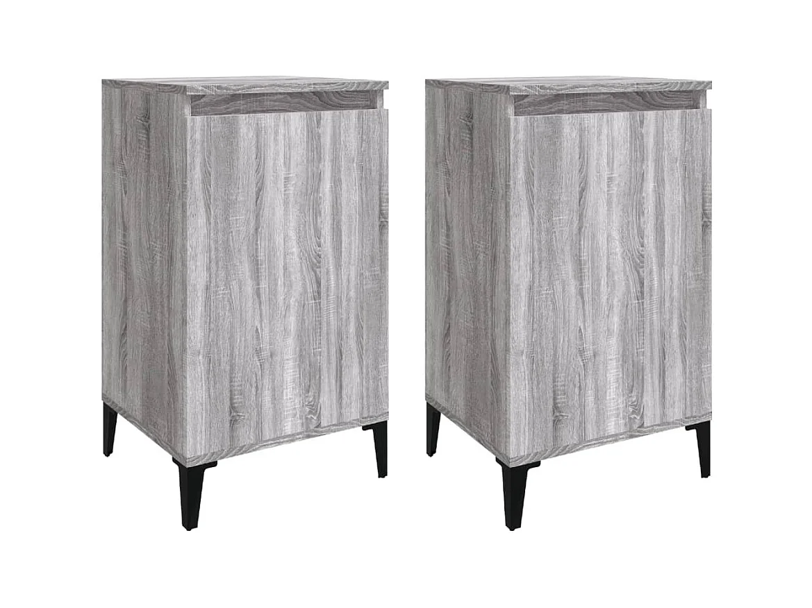 Riley Mae  Tables de chevet 2 pcs sonoma gris 40x35x70cm bois d'ingénierie