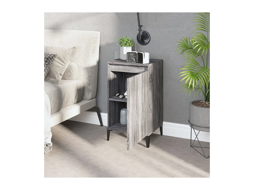 Riley Mae  Tables de chevet 2 pcs sonoma gris 40x35x70cm bois d'ingénierie