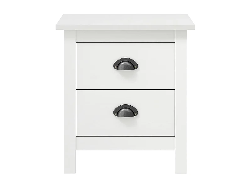 Jonathan  Table de chevet ll Blanc 46x35x49,5 cm Bois de pin solide