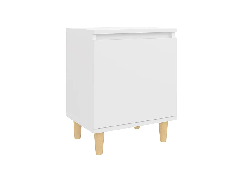 Zwolle  Nachtkastje met massief houten poten 40x30x50 cm wit