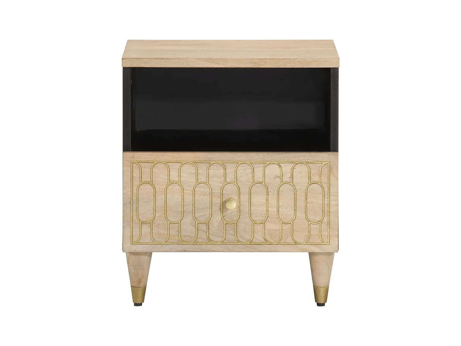 Ingebrigt  Tables de chevet 2 pcs 40x33x46 cm Bois de manguier solide