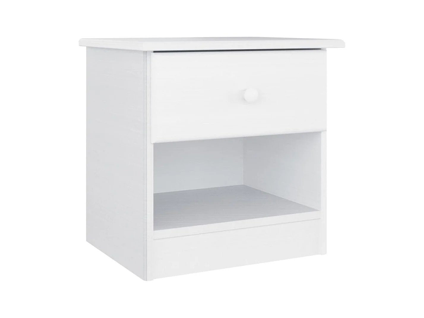 Giulia  Comodino ALTA Bianco 41x35x41 cm in Legno Massello di Pino