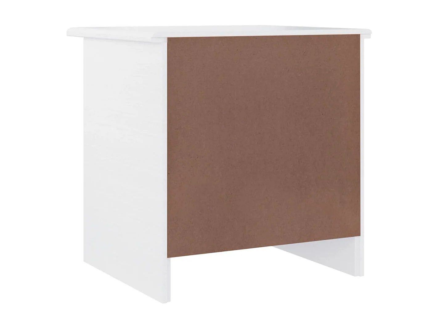 Giulia  Table de chevet ALTA blanc 41x35x41 cm bois de pin massif