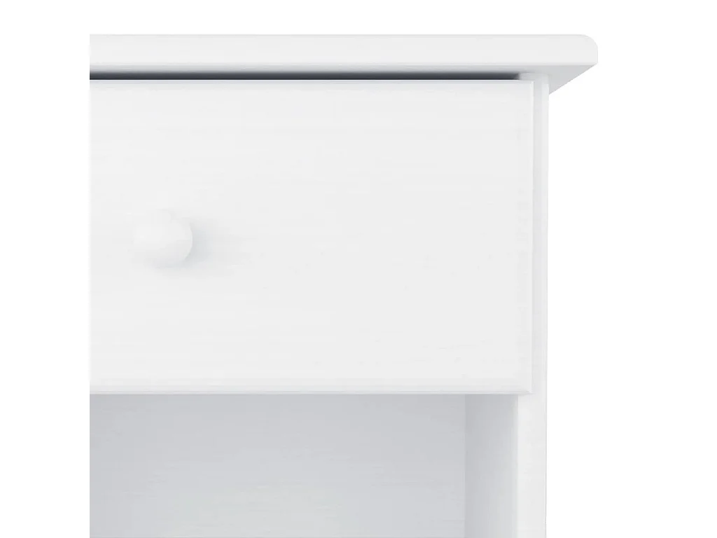 Giulia  Table de chevet ALTA blanc 41x35x41 cm bois de pin massif