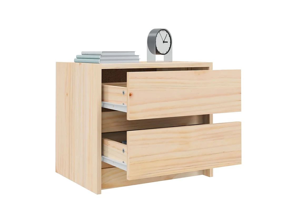 Claire-Françoise-Louise  Tables de chevet 2 pcs 40x31x35,5 cm bois de pin massif