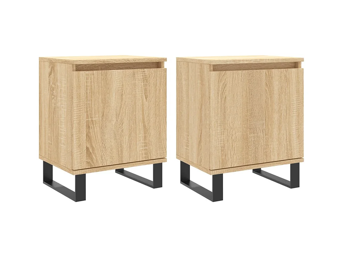 Cydor  Tables de chevet 2pcs chêne sonoma 40x30x50cm bois d'ingénierie