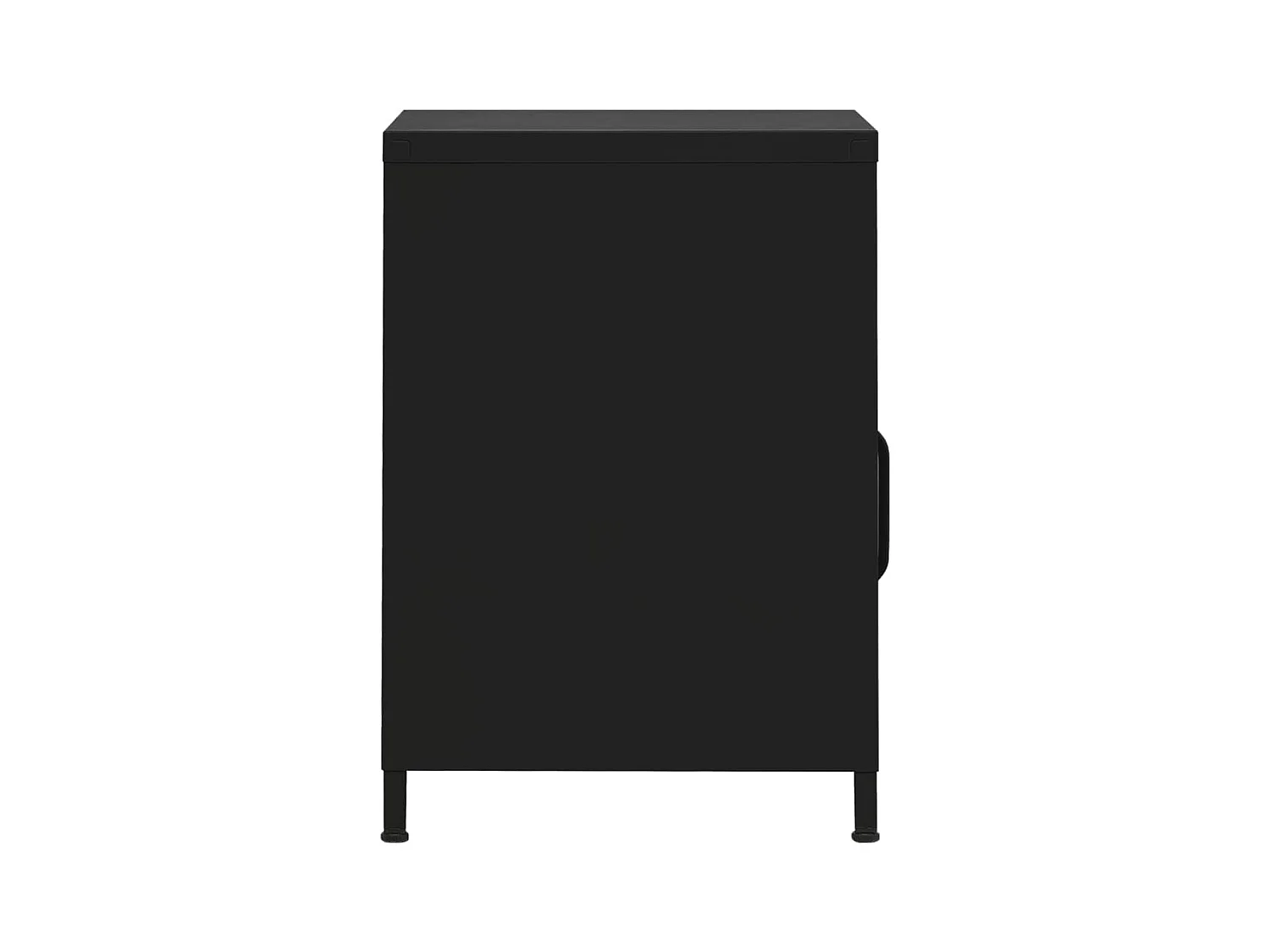 Sylora  Tables de chevet 2 pcs Noir 35x35x51 cm Acier