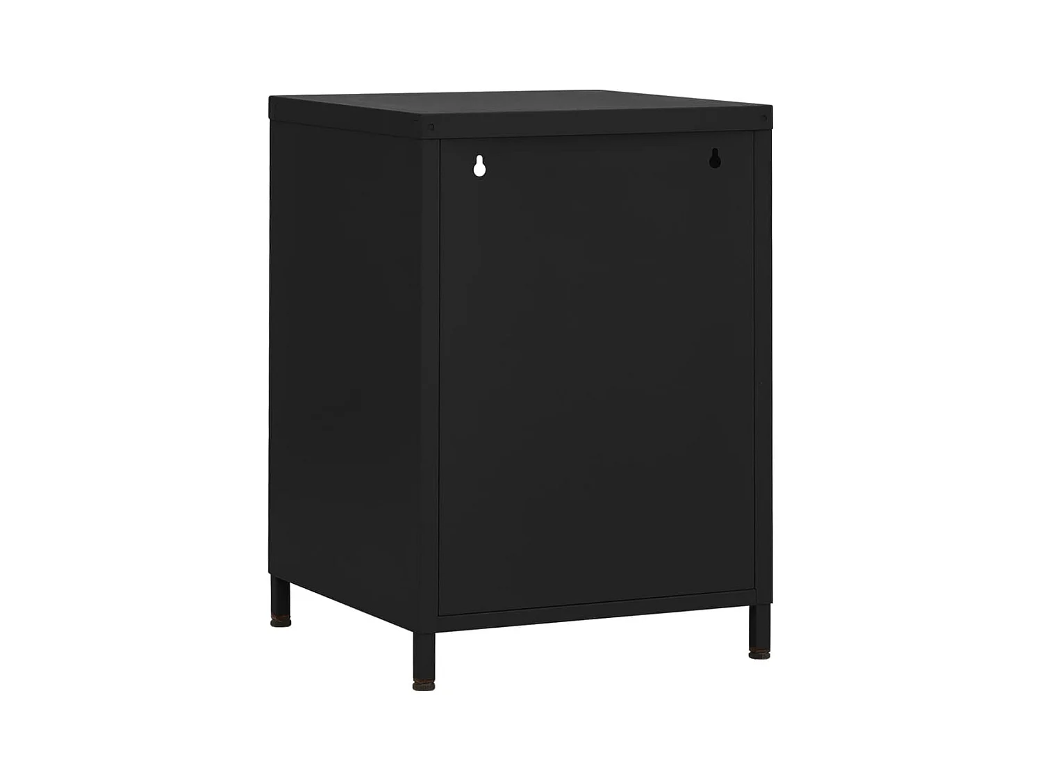 Sylora  Tables de chevet 2 pcs Noir 35x35x51 cm Acier