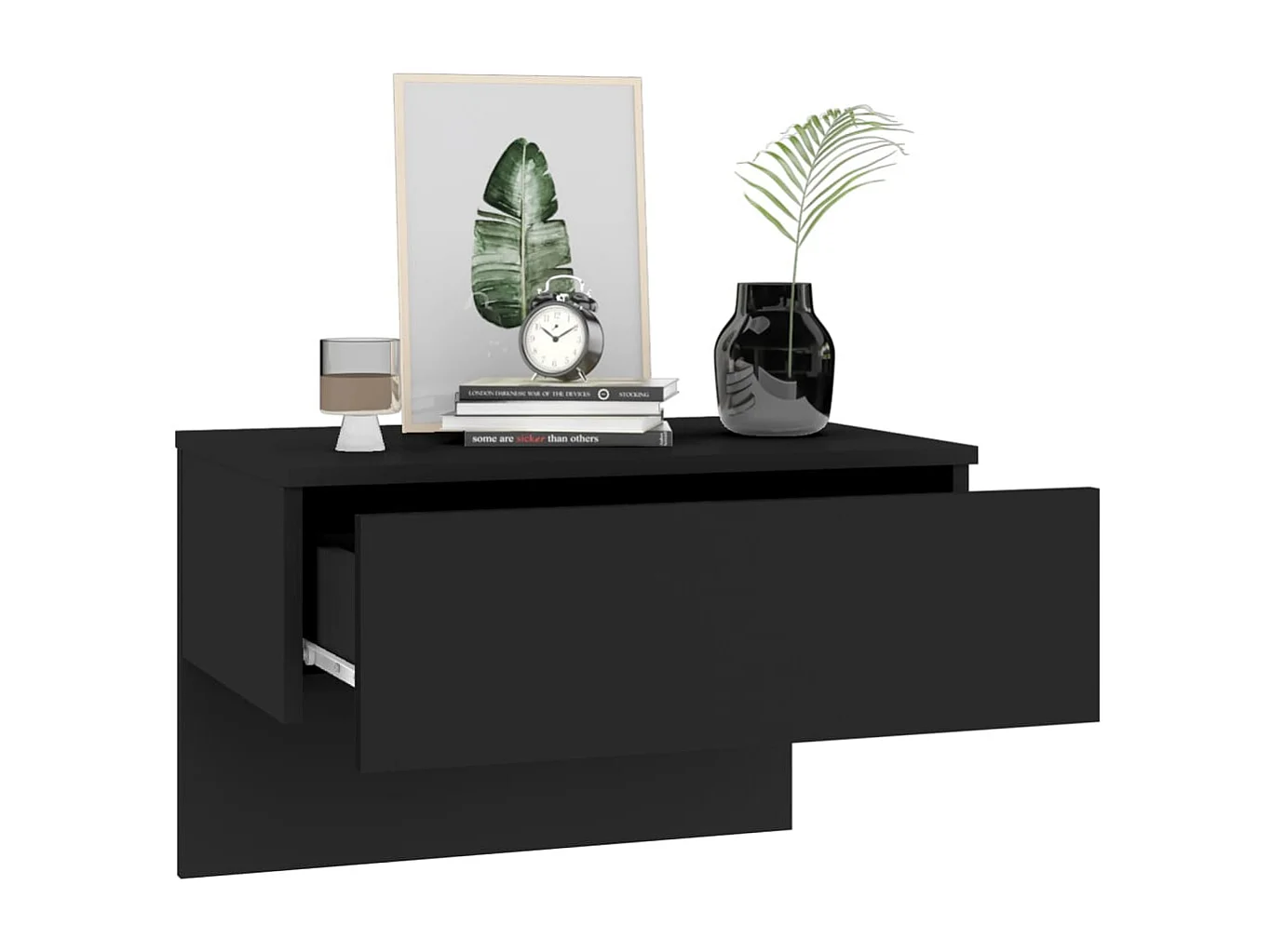 San Jose  Tables de chevet murales 2 pcs Noir