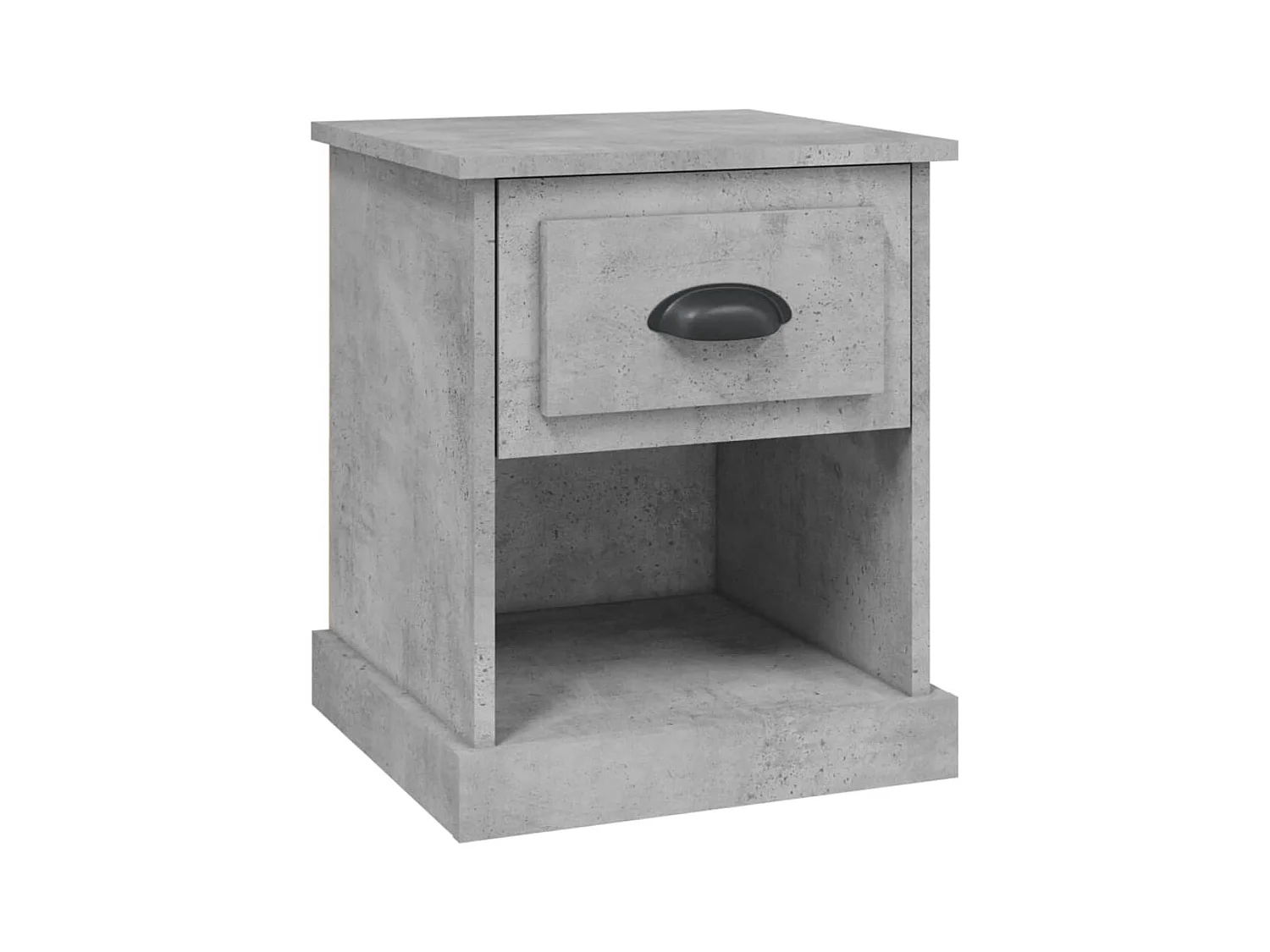 Cicero  Table de chevet gris béton 39x39x47,5 cm bois d'ingénierie