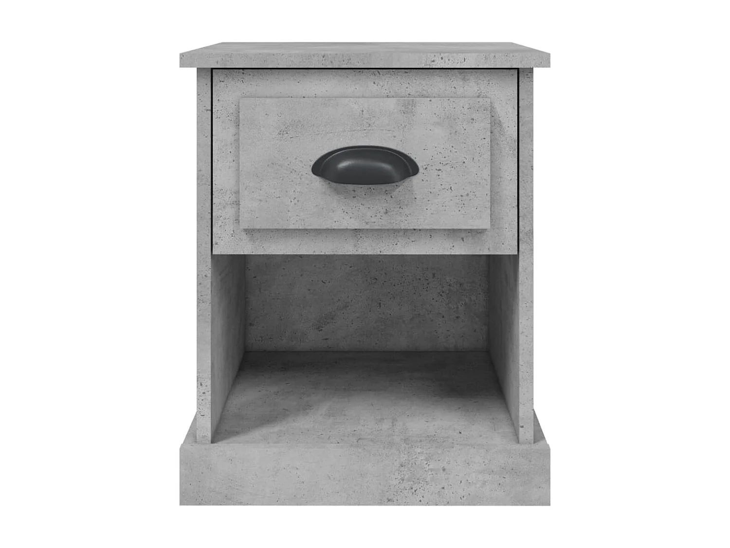 Cicero  Table de chevet gris béton 39x39x47,5 cm bois d'ingénierie